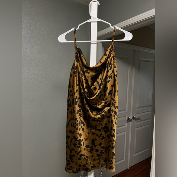 Women’s Satin Cowl Neck Dress - Picture 2 of 3